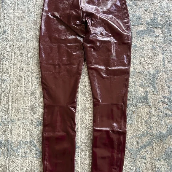 NWT Spanx Chocolate Brown Faux Leather Leggings in S (Never worn) - Picture 3 of 4
